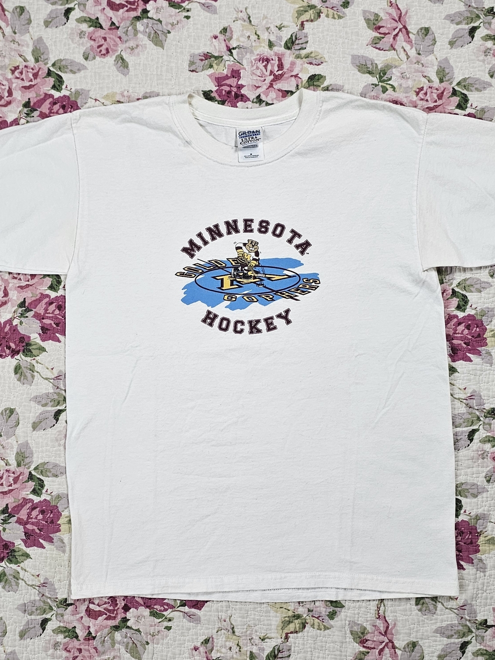 Vintage Minnesota Golden Gophers Ice Hockey Shirt White